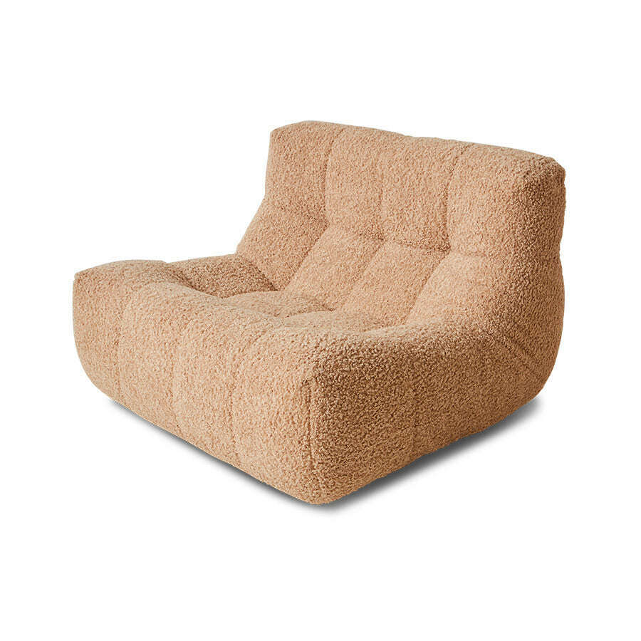 HKliving Lazy Lounge fauteuil frizz beige