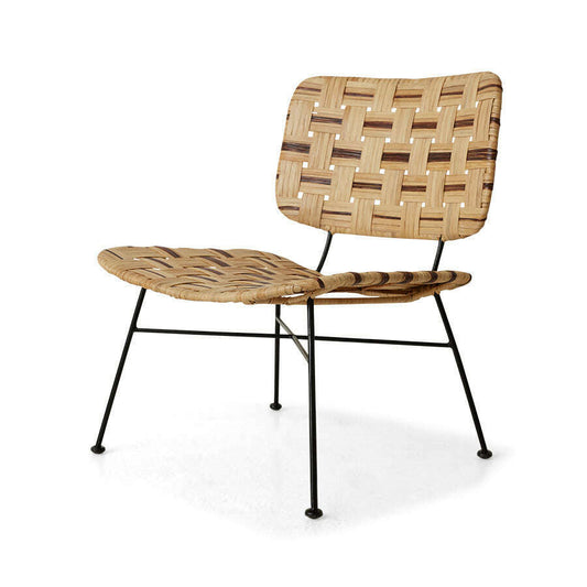 HKliving Rattan lounge chair natural