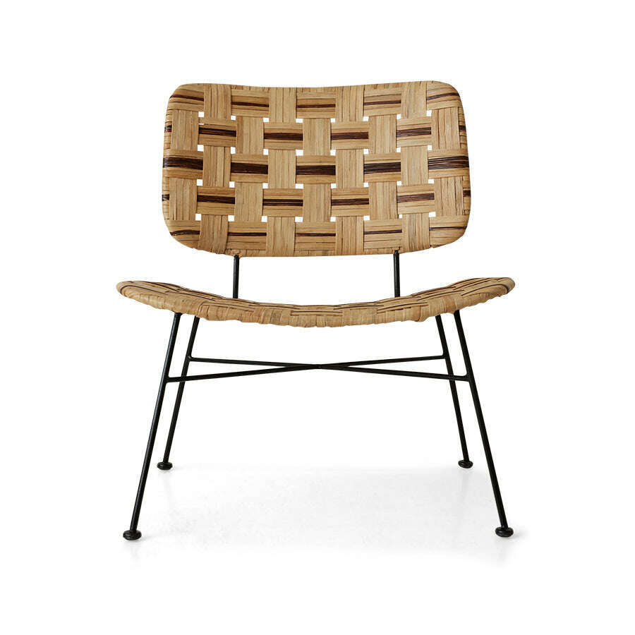 HKliving Rattan lounge chair natural