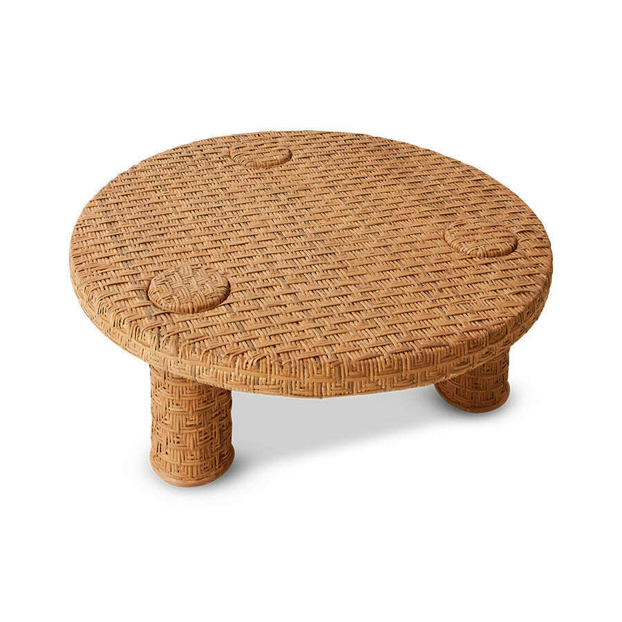 HKliving Rattan woven salontafel