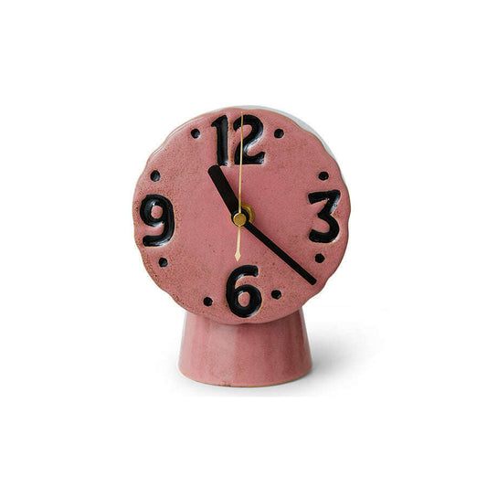 HKliving Retro ceramic klok pink