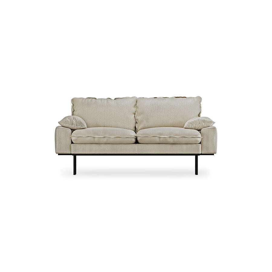 HKliving Retro sofa: 2-zits pure ivory