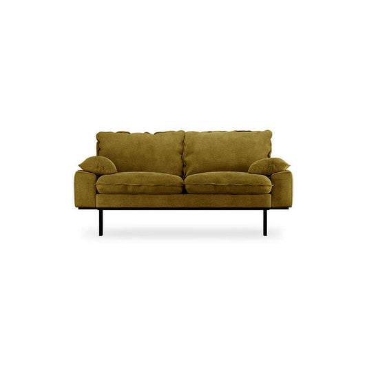 HKliving Retro sofa: 2-zits royal velvet olive