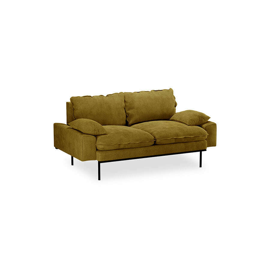 HKliving Retro sofa: 2-zits royal velvet olive