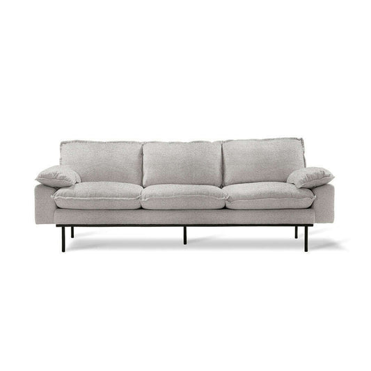 HKliving retro sofa: 3-seats sneak light grey