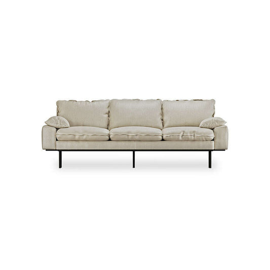 HKliving Retro sofa: 3-zits pure ivory