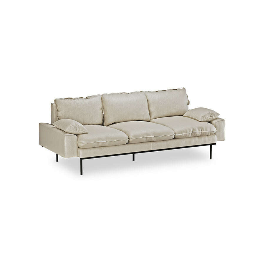 HKliving Retro sofa: 3-zits pure ivory