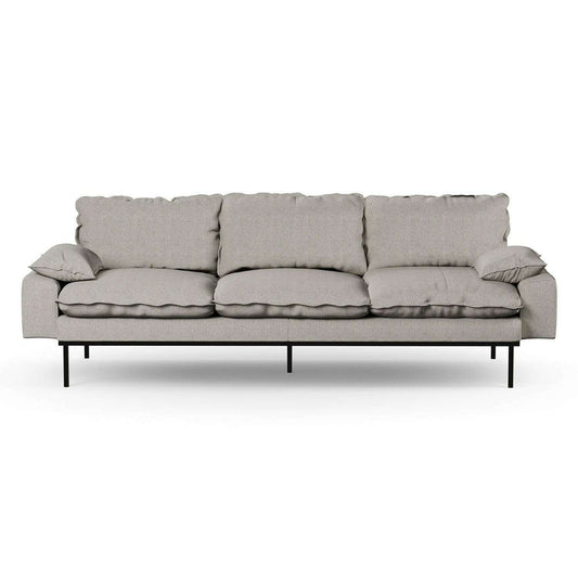HKliving retro sofa: 4-seats sneak light grey