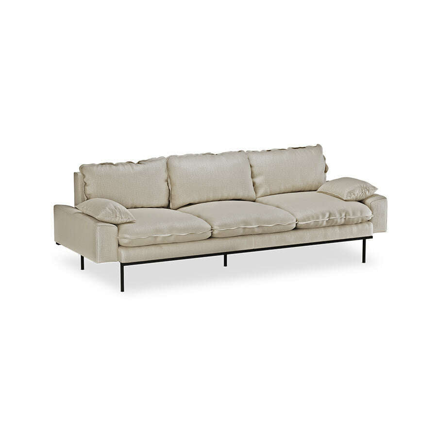 HKliving Retro sofa: 4-zits pure ivory