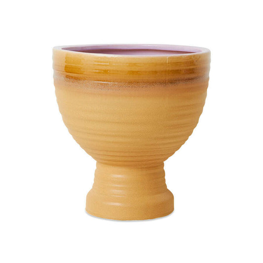 HKliving Stoneware plantenbak caramel