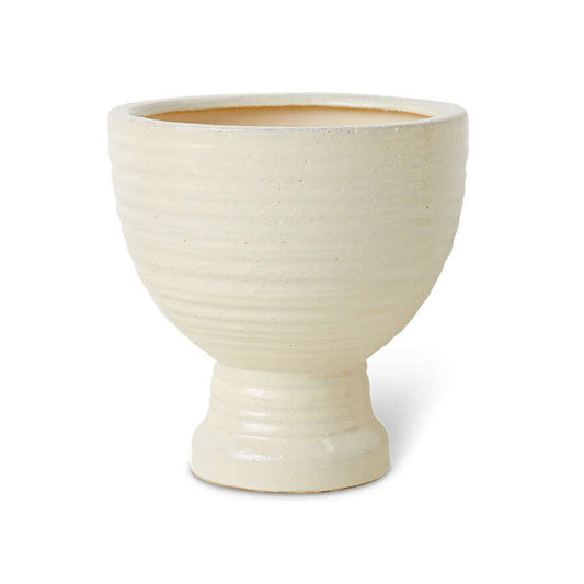 HKliving Stoneware plantenbak cream