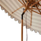 HKliving Striped patio parasol stracciatella