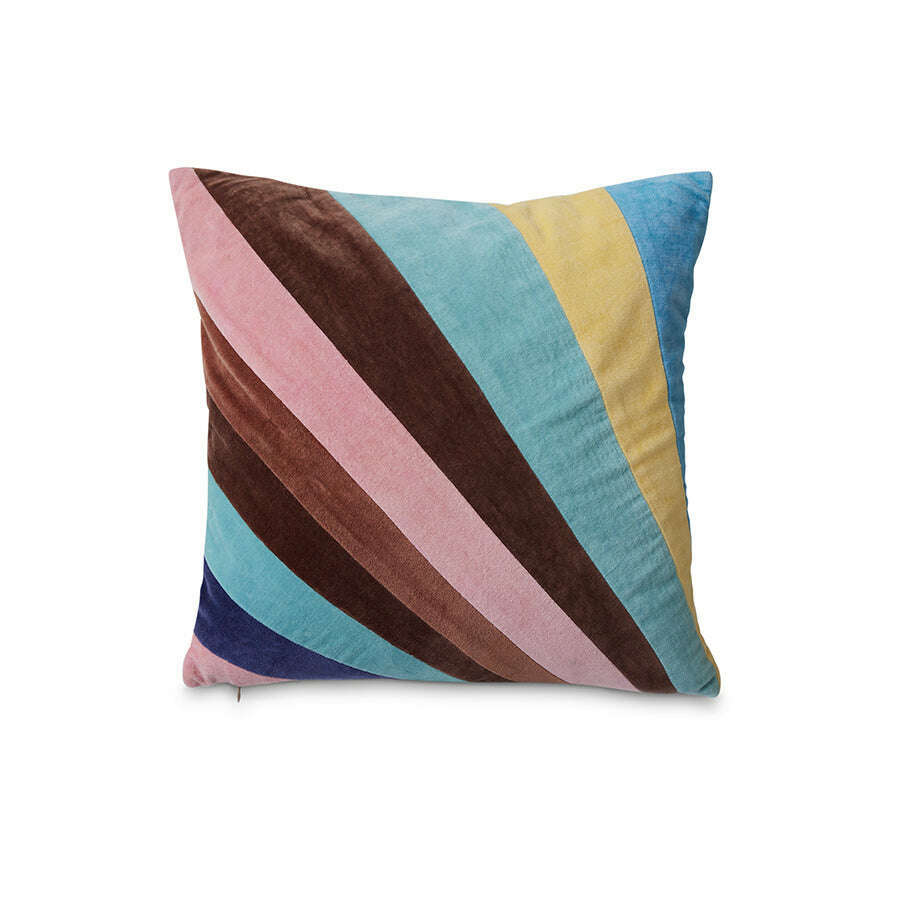 HKliving Striped velvet kussen eventide