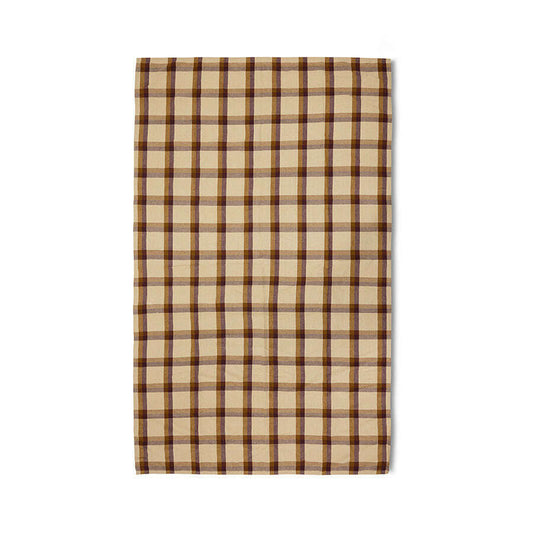 HKliving Vida tafelkleed chestnut/cream (140x220cm)