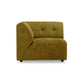 HKliving Vint couch: element left royal velvet olive