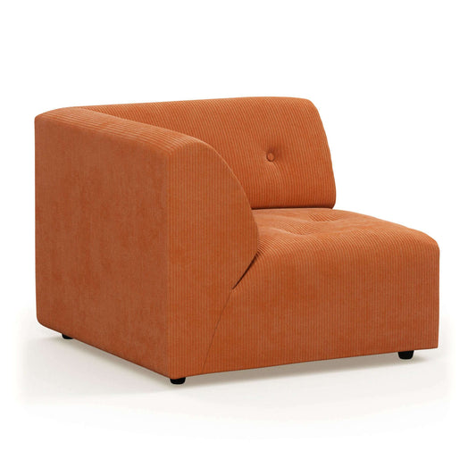 HKliving vint couch: element links corduroy rib dusty orange