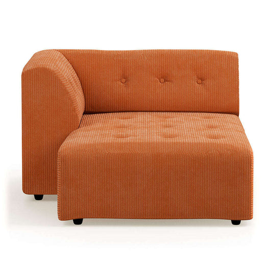 HKliving vint couch: element links divan corduroy rib dusty orange