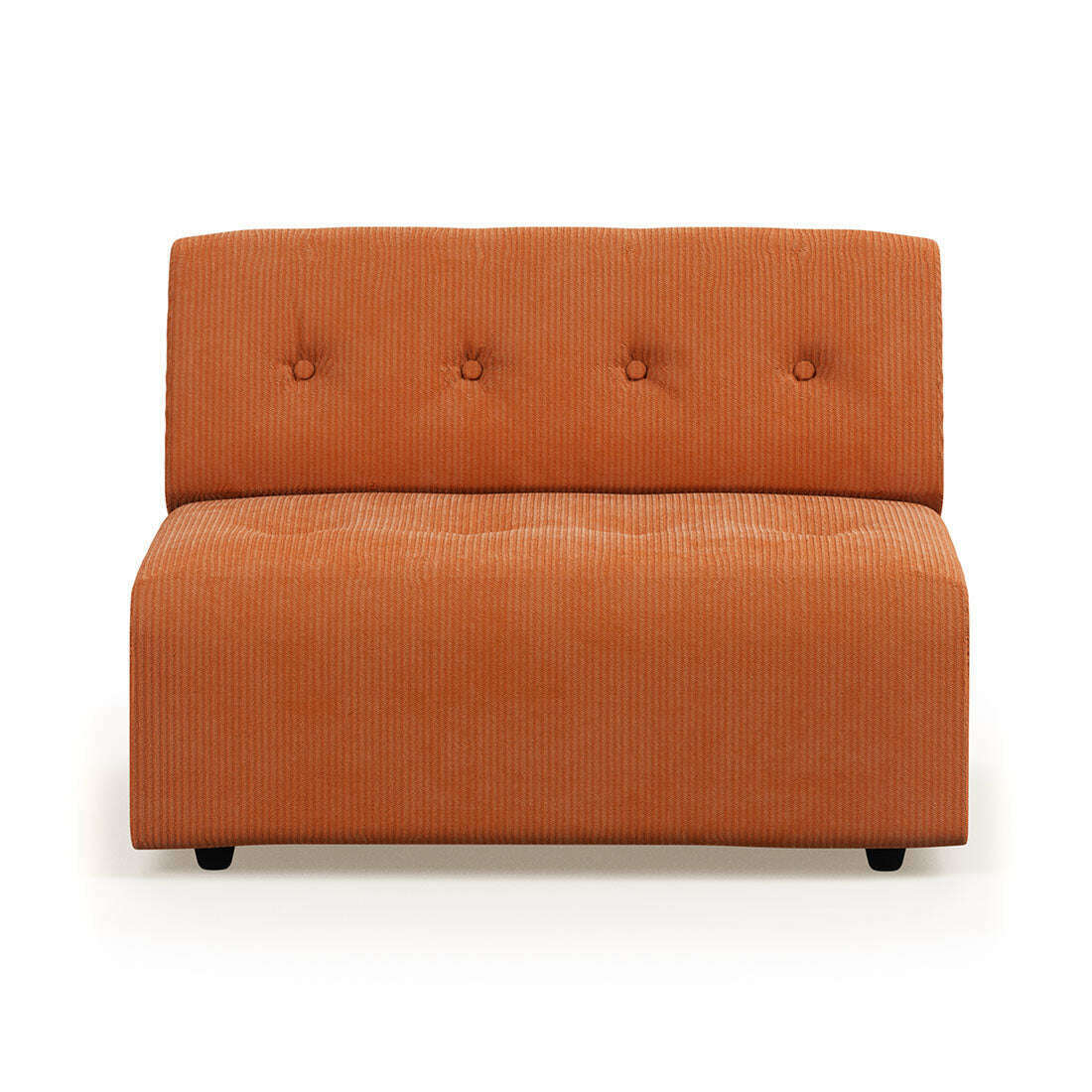 HKliving vint couch: element middle 15-seat corduroy rib dusty orange