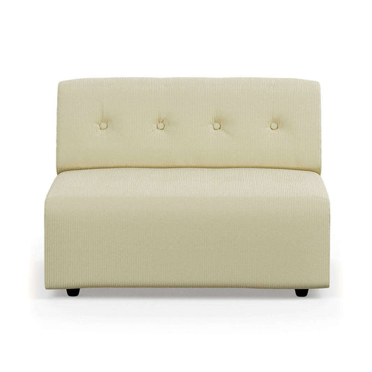 HKliving vint couch: element middle 15-seat corduroy rib hay