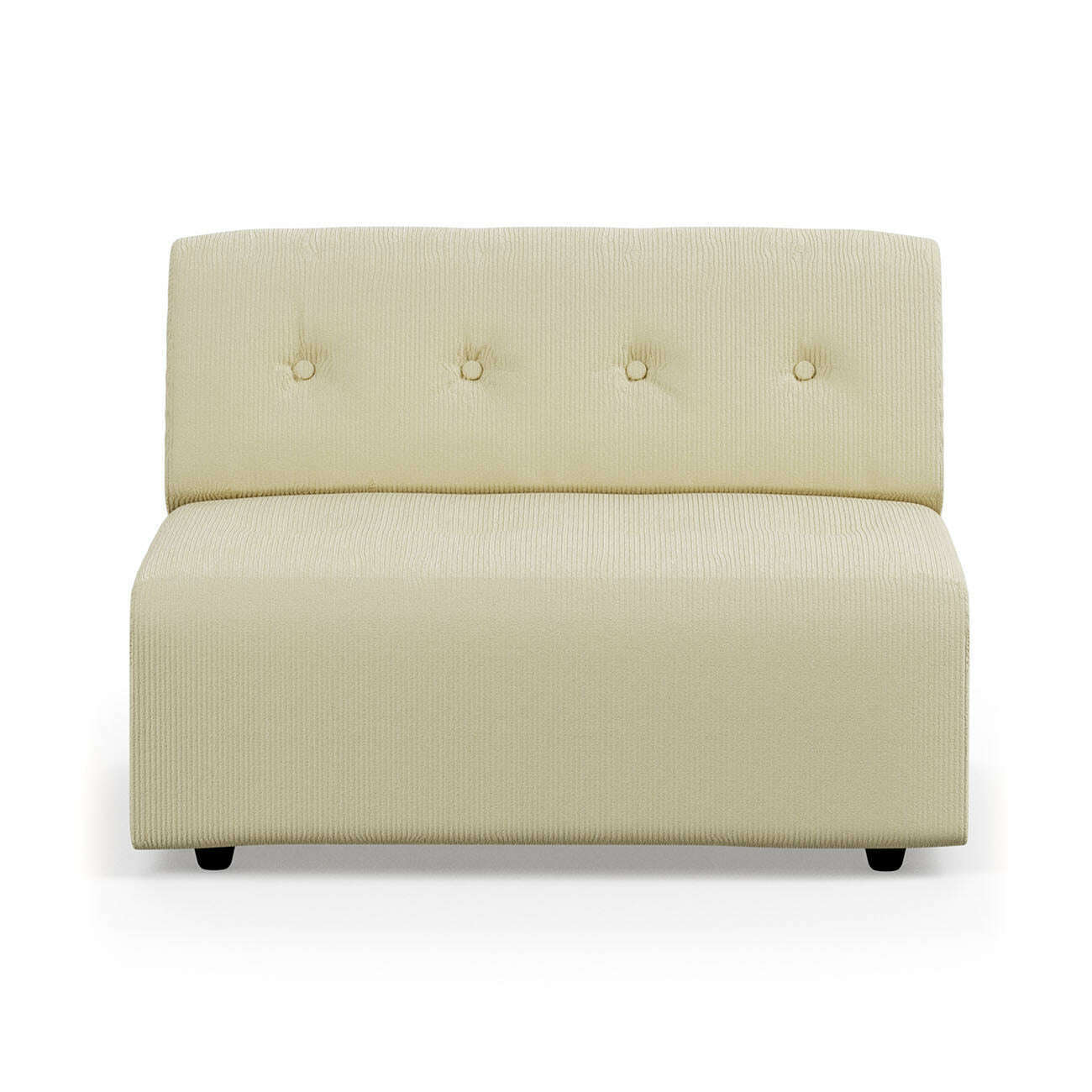 HKliving vint couch: element middle 15-seat corduroy rib hay