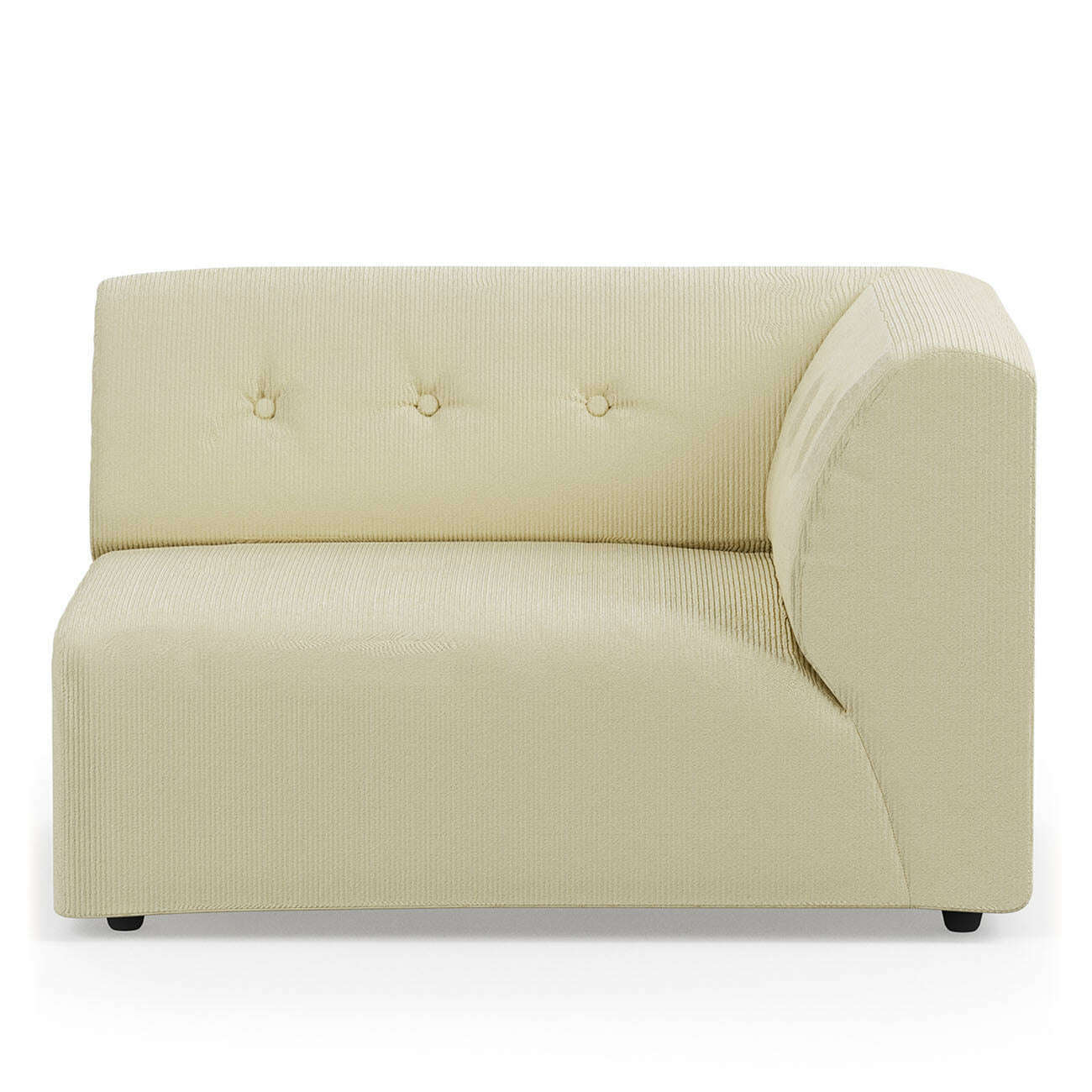HKliving vint couch: element rechts 15-seat corduroy rib hay