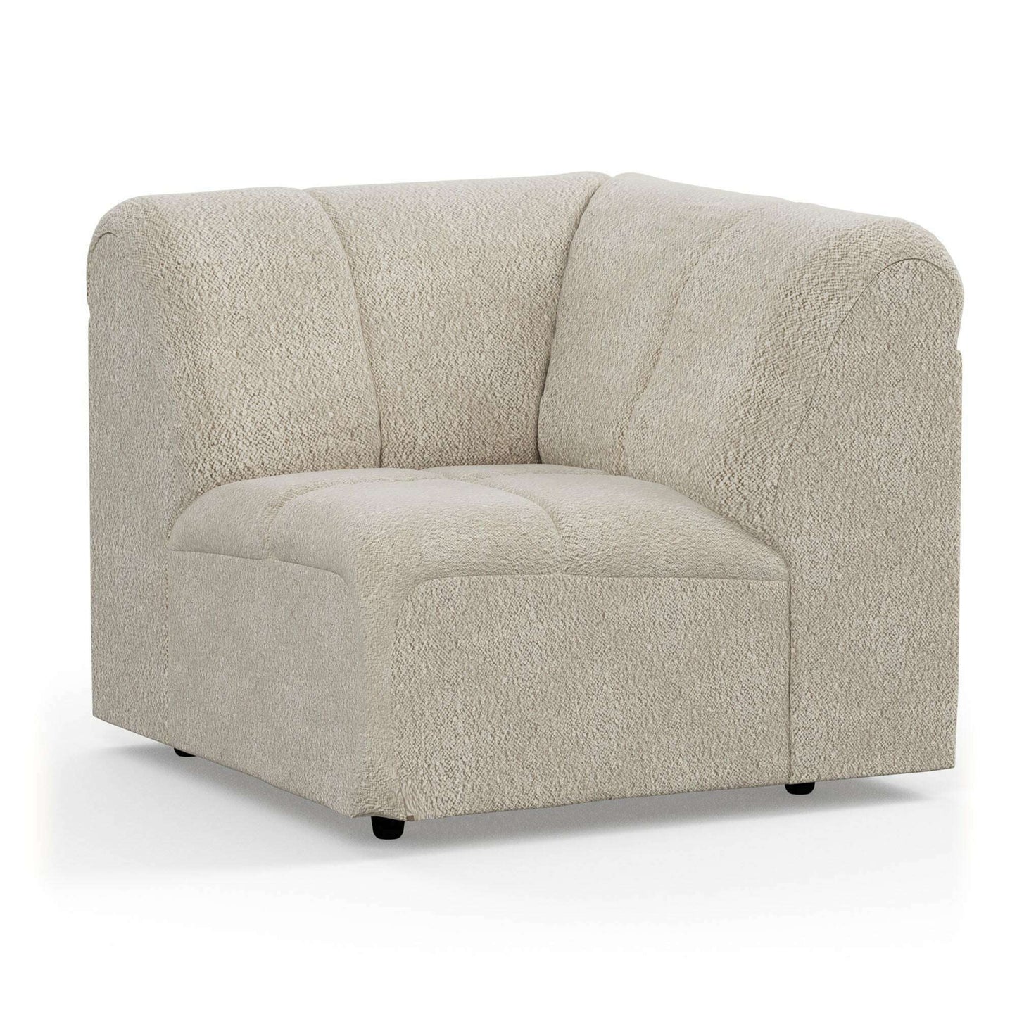 HKliving Wave couch: element hoek boucle cream