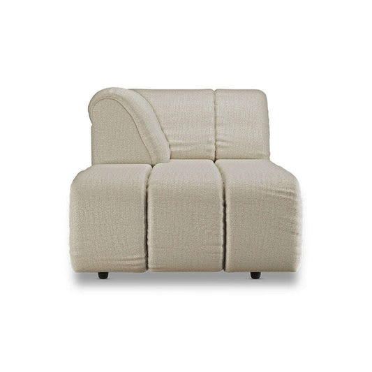 HKliving Wave couch: element left divan pure ivory