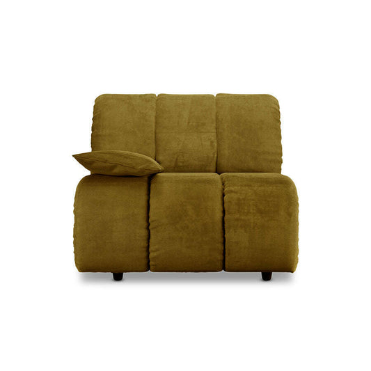 HKliving Wave couch: element left low arm royal velvet olive