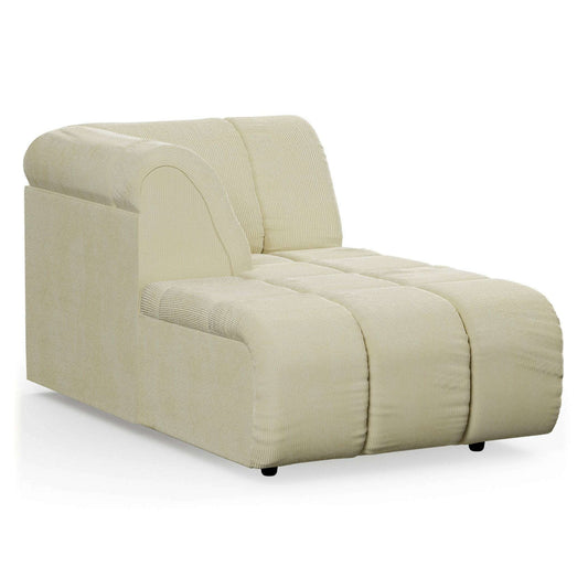 HKliving Wave couch: element links divan corduroy rib hay