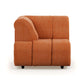 HKliving Wave couch: element links high arm corduroy rib dusty orange