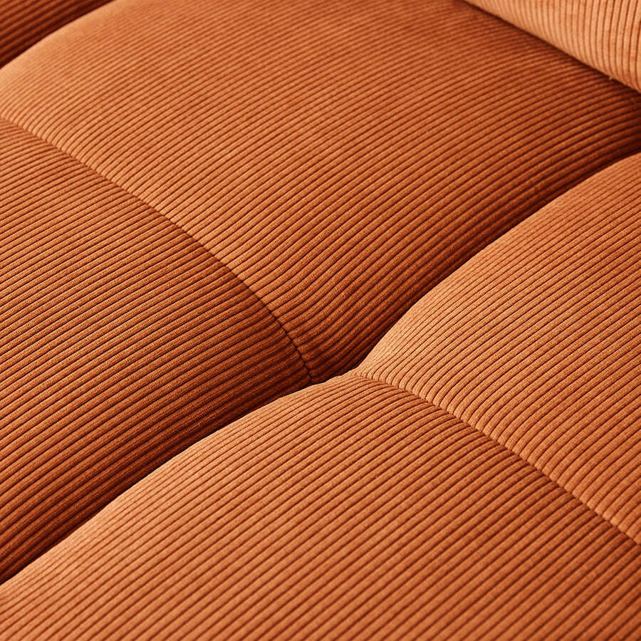 HKliving Wave couch: element links high arm corduroy rib dusty orange