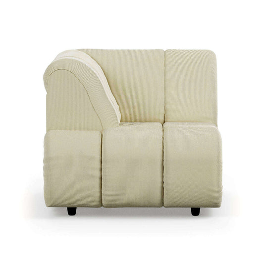 HKliving Wave couch: element links high arm corduroy rib hay