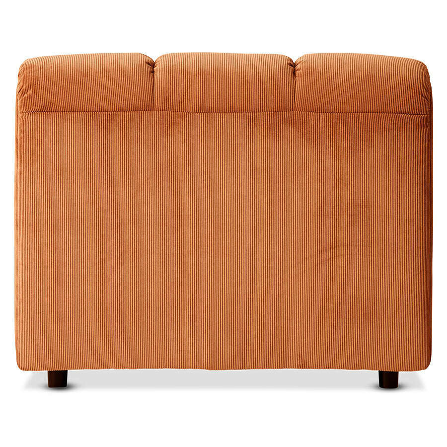 HKliving Wave couch: element middle corduroy rib dusty orange