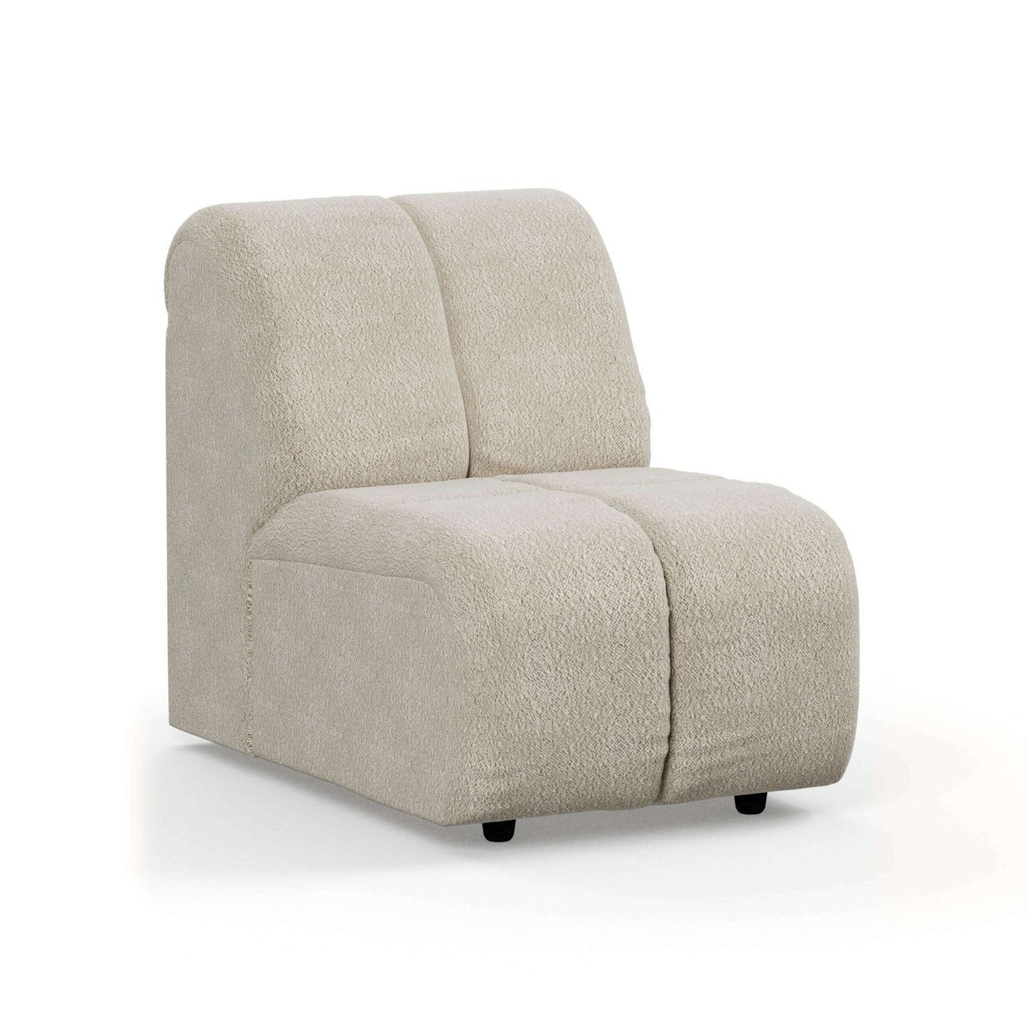 HKliving Wave couch: element middle small boucle cream