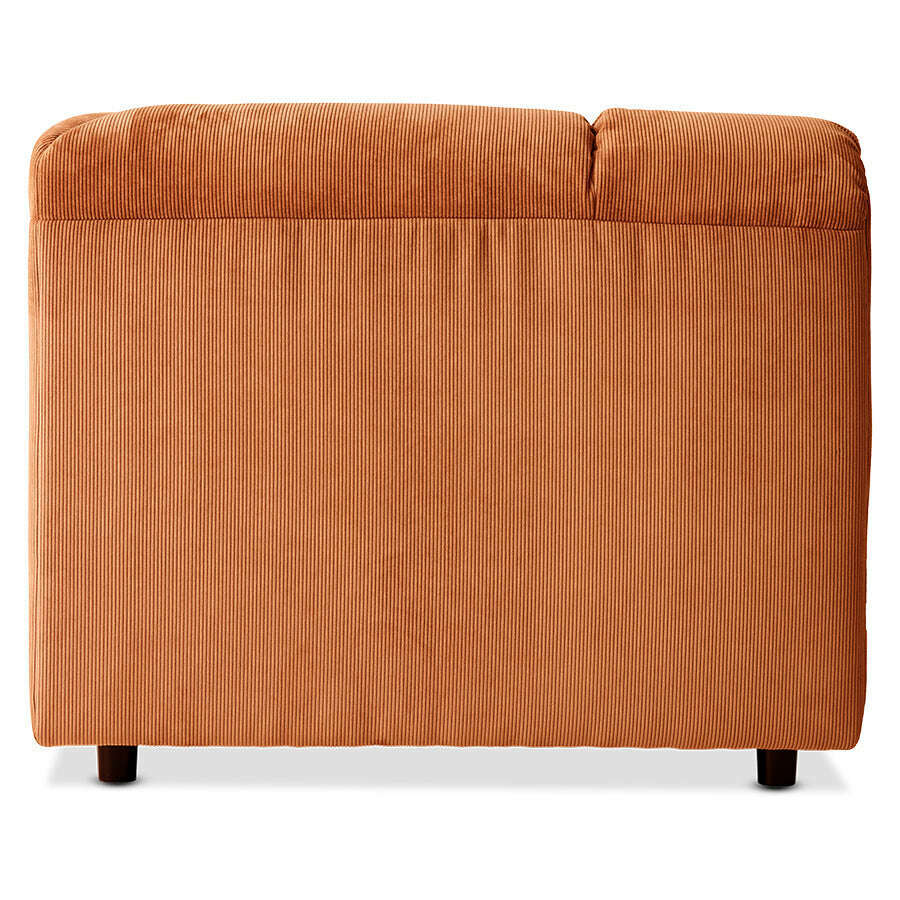 HKliving Wave couch: element rechts divan corduroy rib dusty orange