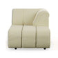 HKliving Wave couch: element rechts divan corduroy rib hay