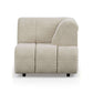 HKliving Wave couch: element rechts high arm boucle cream