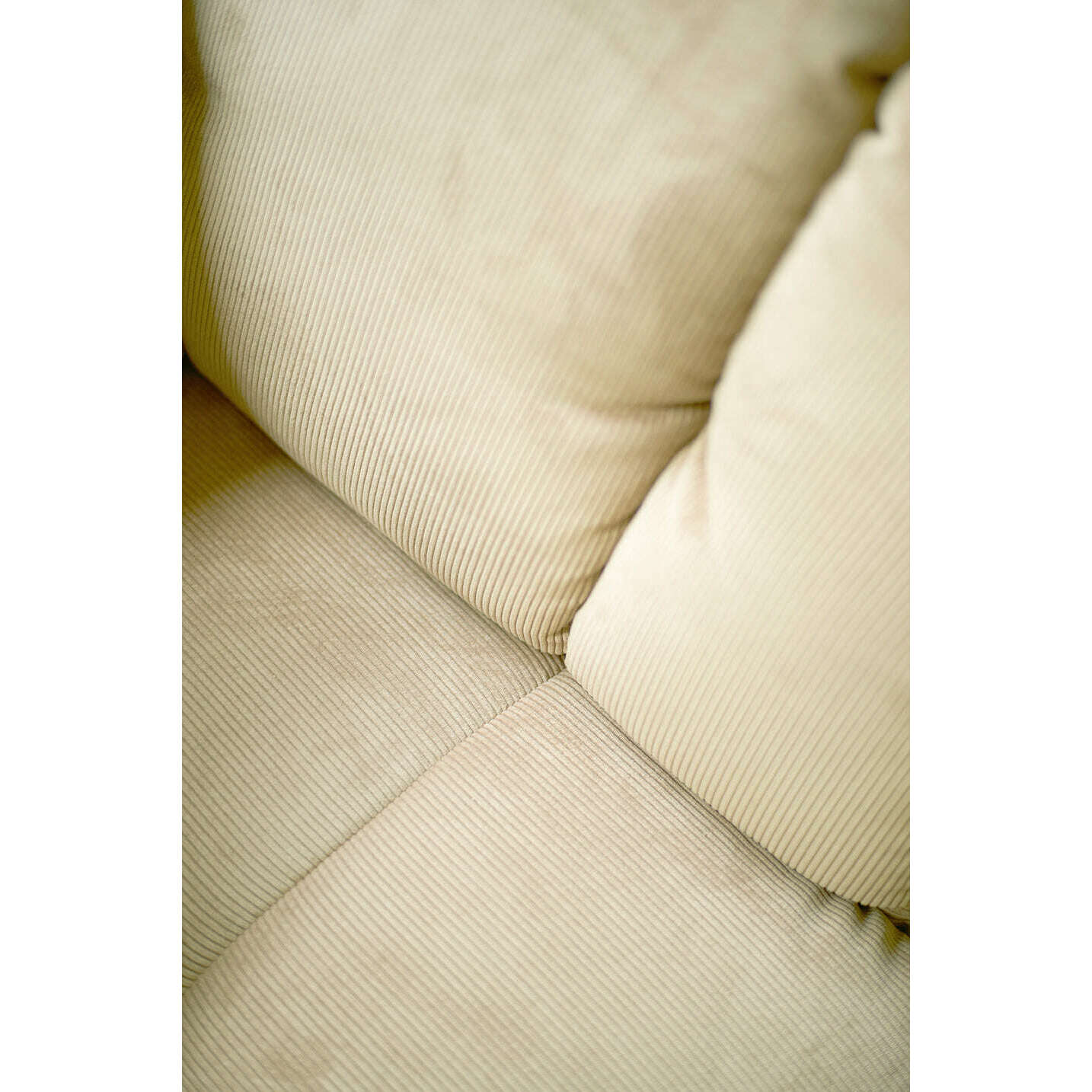 HKliving Wave couch: element rechts high arm corduroy rib hay