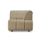 HKliving Wave couch: element right high arm pure earth