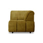 HKliving Wave couch: element right high arm royal velvet olive