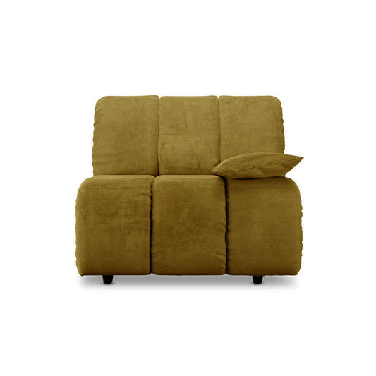 HKliving Wave couch: element right low arm royal velvet olive