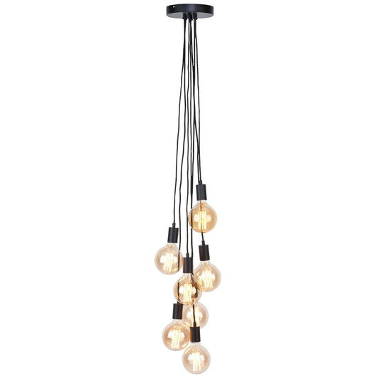 it's about RoMi Oslo hangsysteem 7 lampen zwart