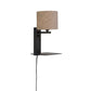 it's about RoMi wandlamp Florence plank+usb donker linnen