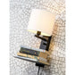 it's about RoMi wandlamp Florence plank+usb donker linnen