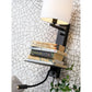 it's about RoMi wandlamp Florence plank+usb+leeslamp donker linnen