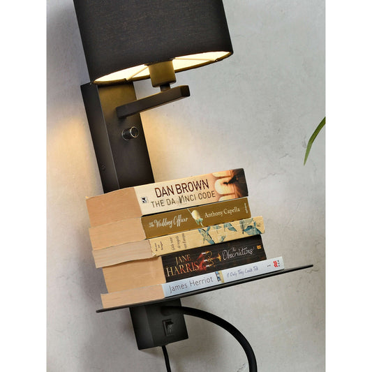 it's about RoMi wandlamp Florence plank+usb+leeslamp wit