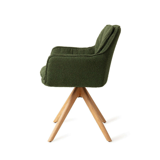 Jesper Home Akune eetkamerstoel evergreen |revolveoak natural