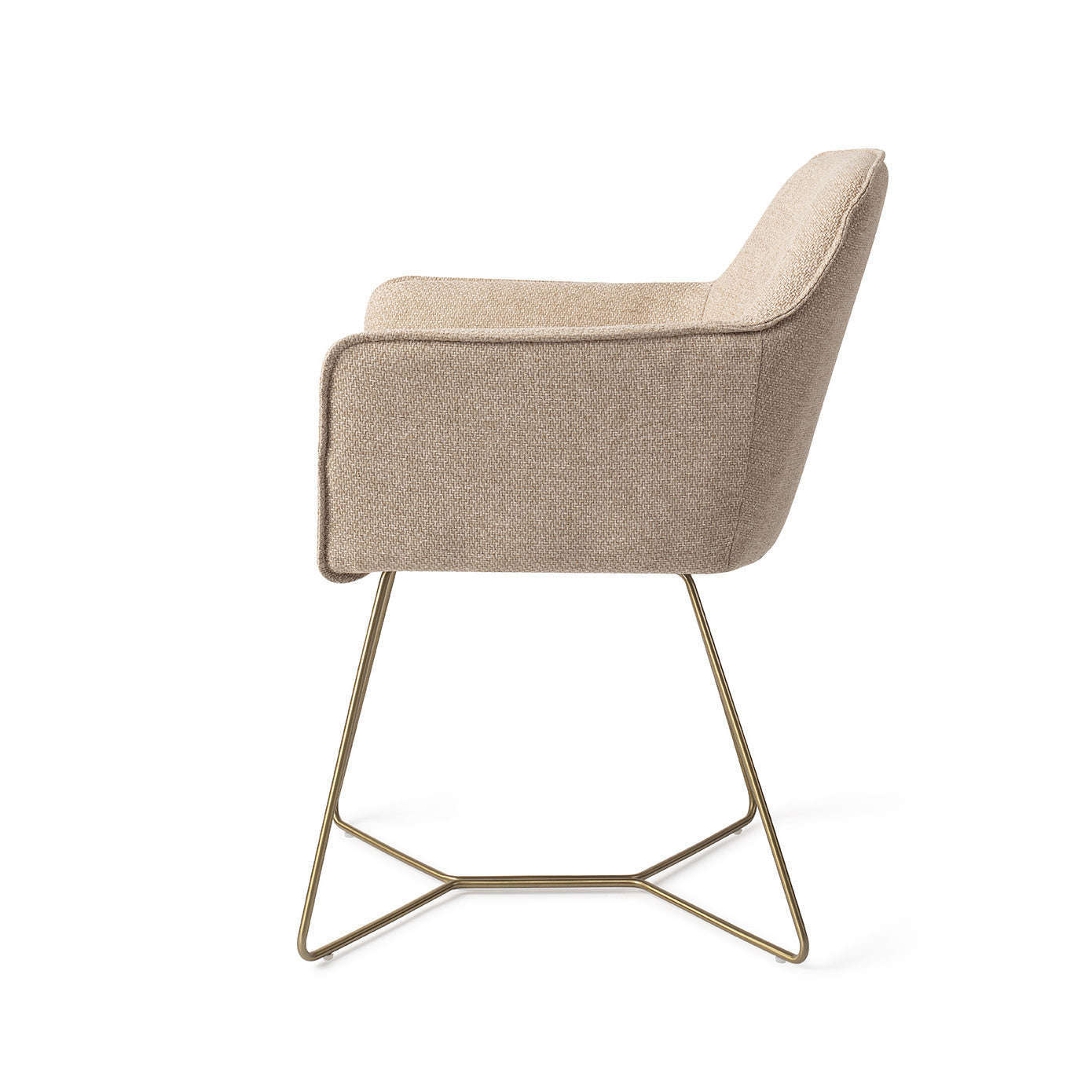 Jesper Home Hofu eetkamerstoel Wild Walnut|beehive gold