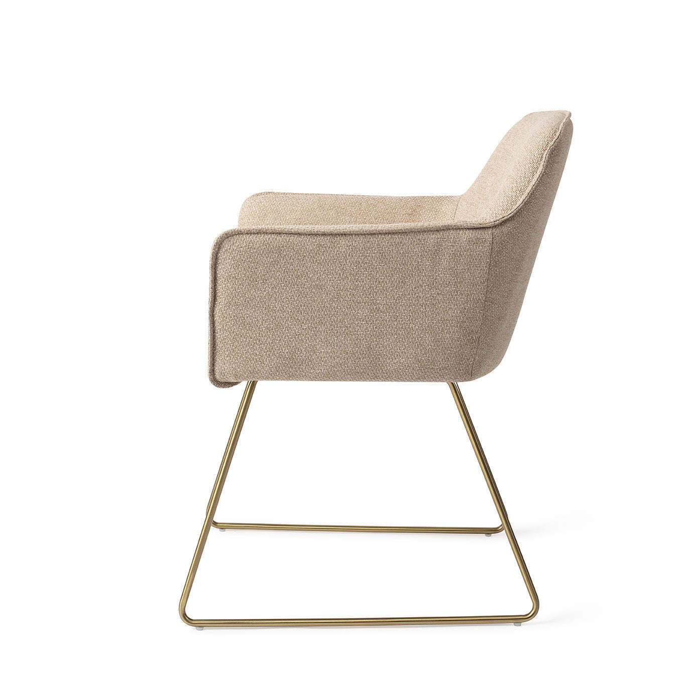 Jesper Home Hofu eetkamerstoel Wild Walnut|slide gold