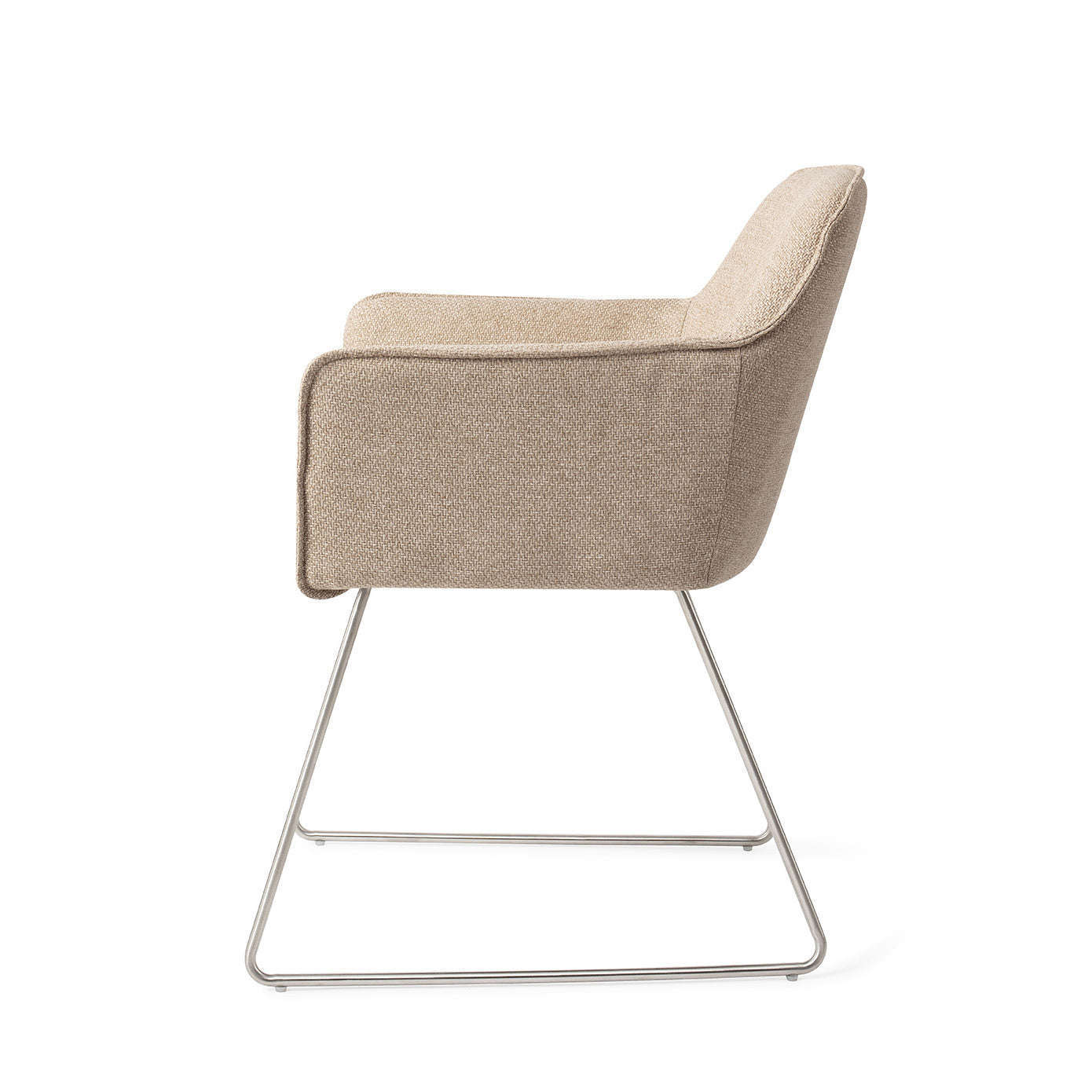 Jesper Home Hofu eetkamerstoel Wild Walnut|slide steel